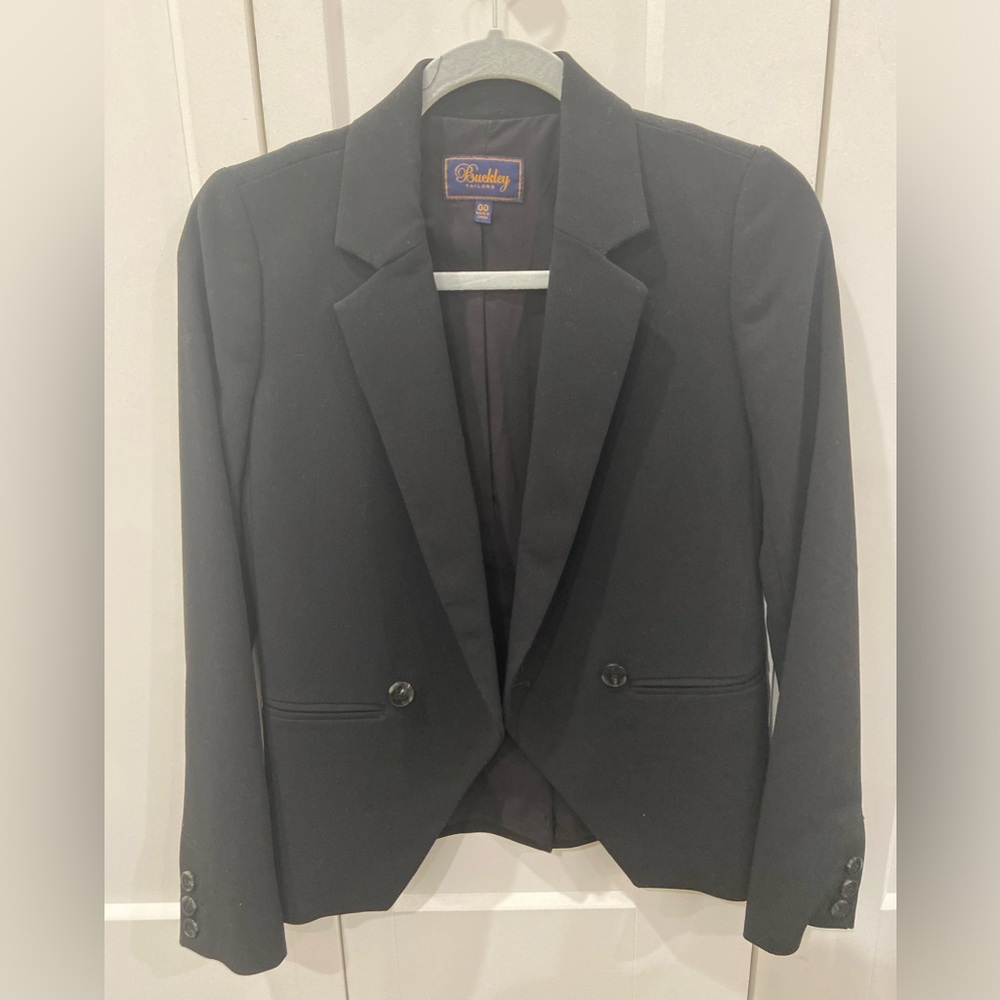 J Crew Double Breasted Black Blazer